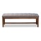 Baxton Studio Ainsley Grey Upholstered Walnut Finished Rubberwood Bench 147-8231 - alternate 3